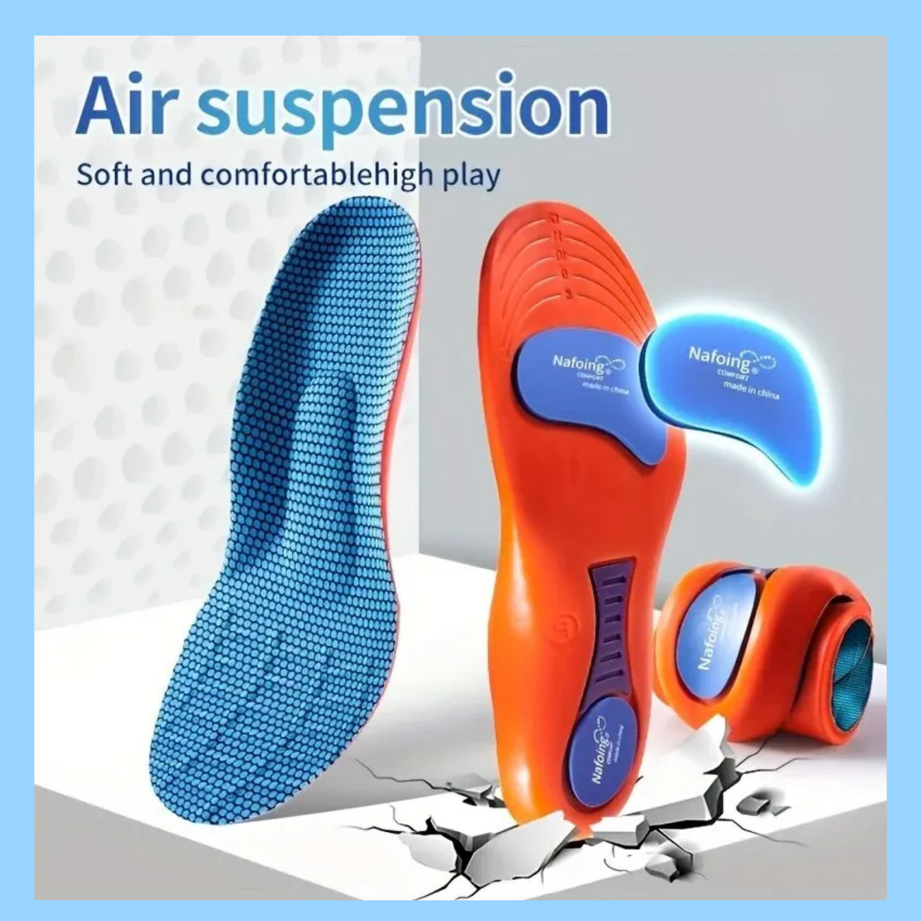 Sports Elastic Shock-Absorbent Running Insoles