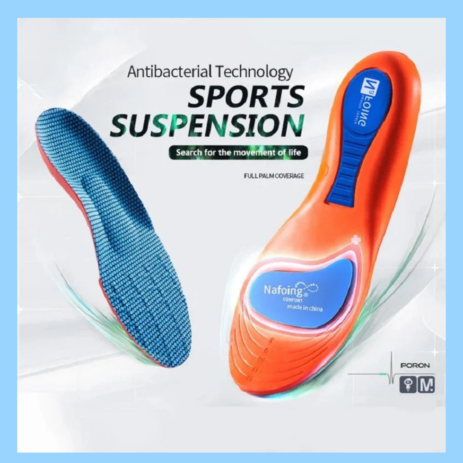 Sports Elastic Shock-Absorbent Running Insoles