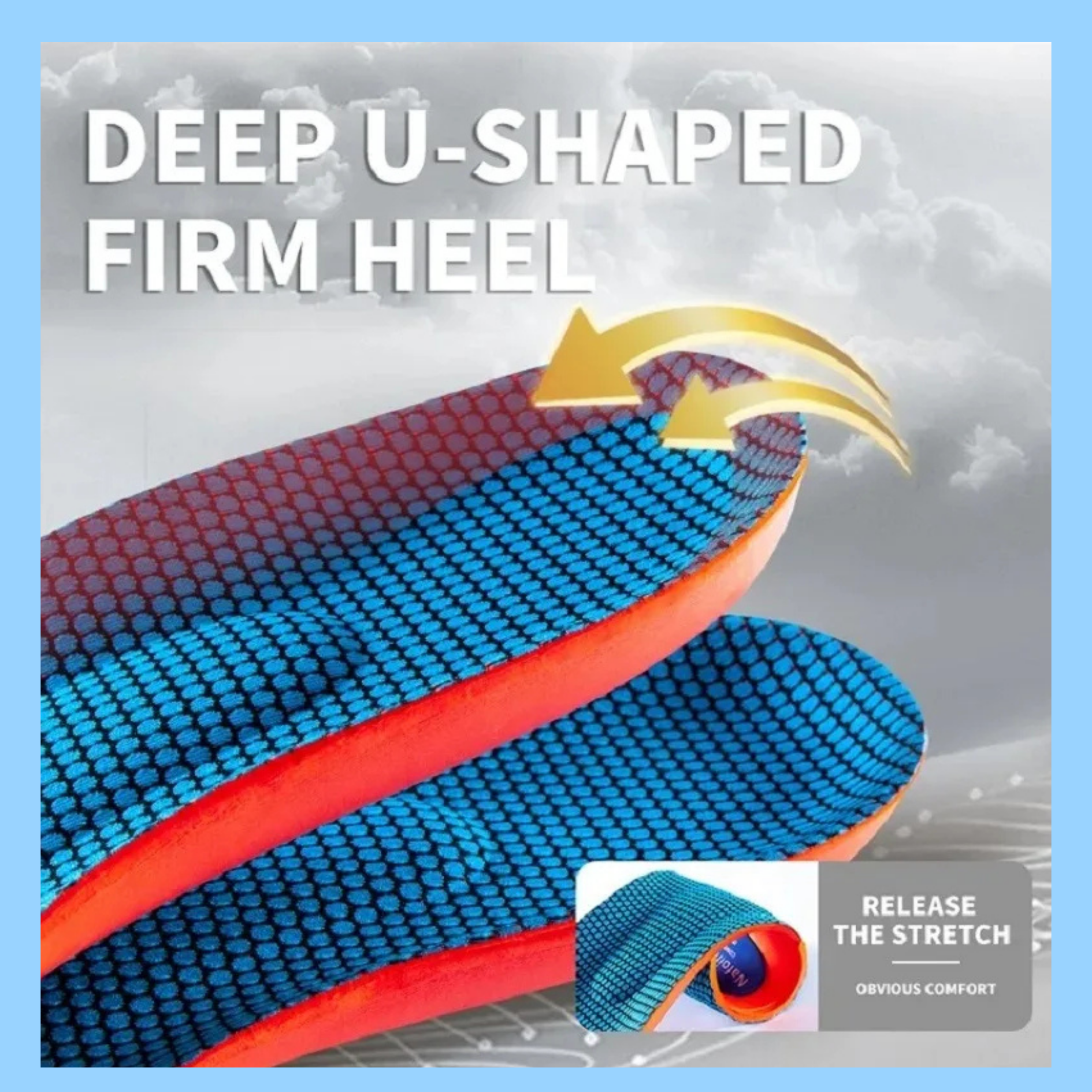 Sports Elastic Shock-Absorbent Running Insoles