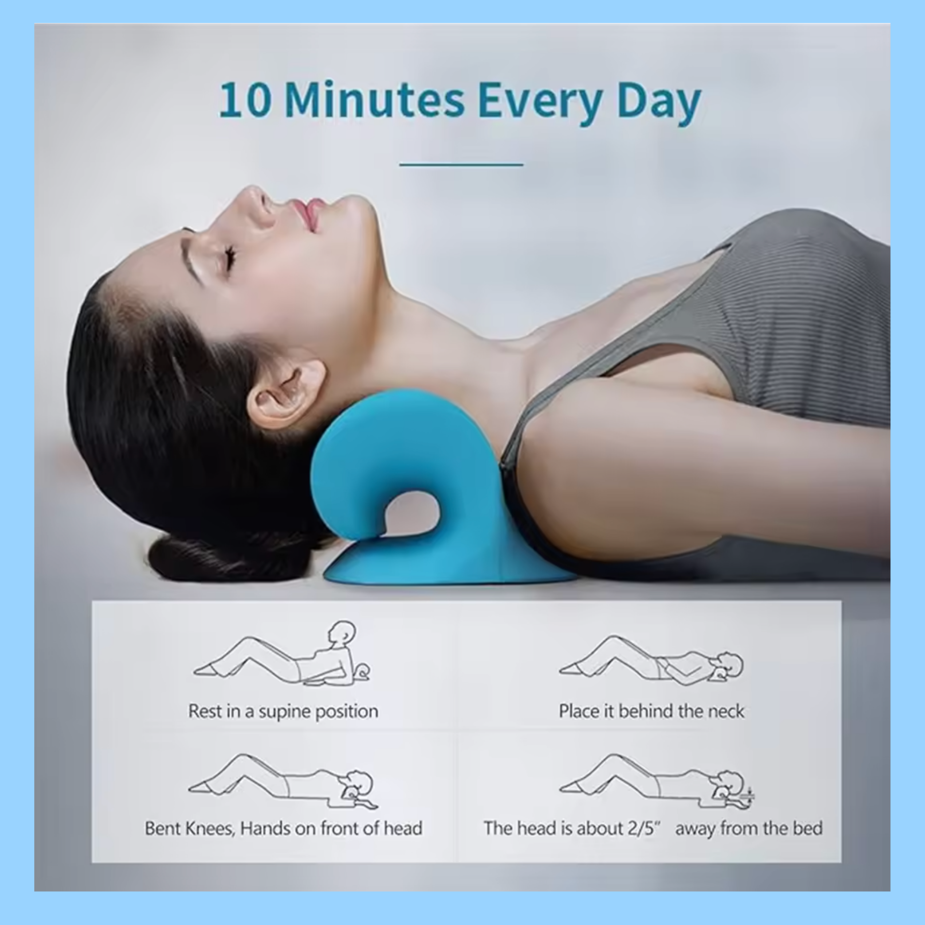 C-Shaped Cervical Pillow – Neck & Shoulder Relaxer