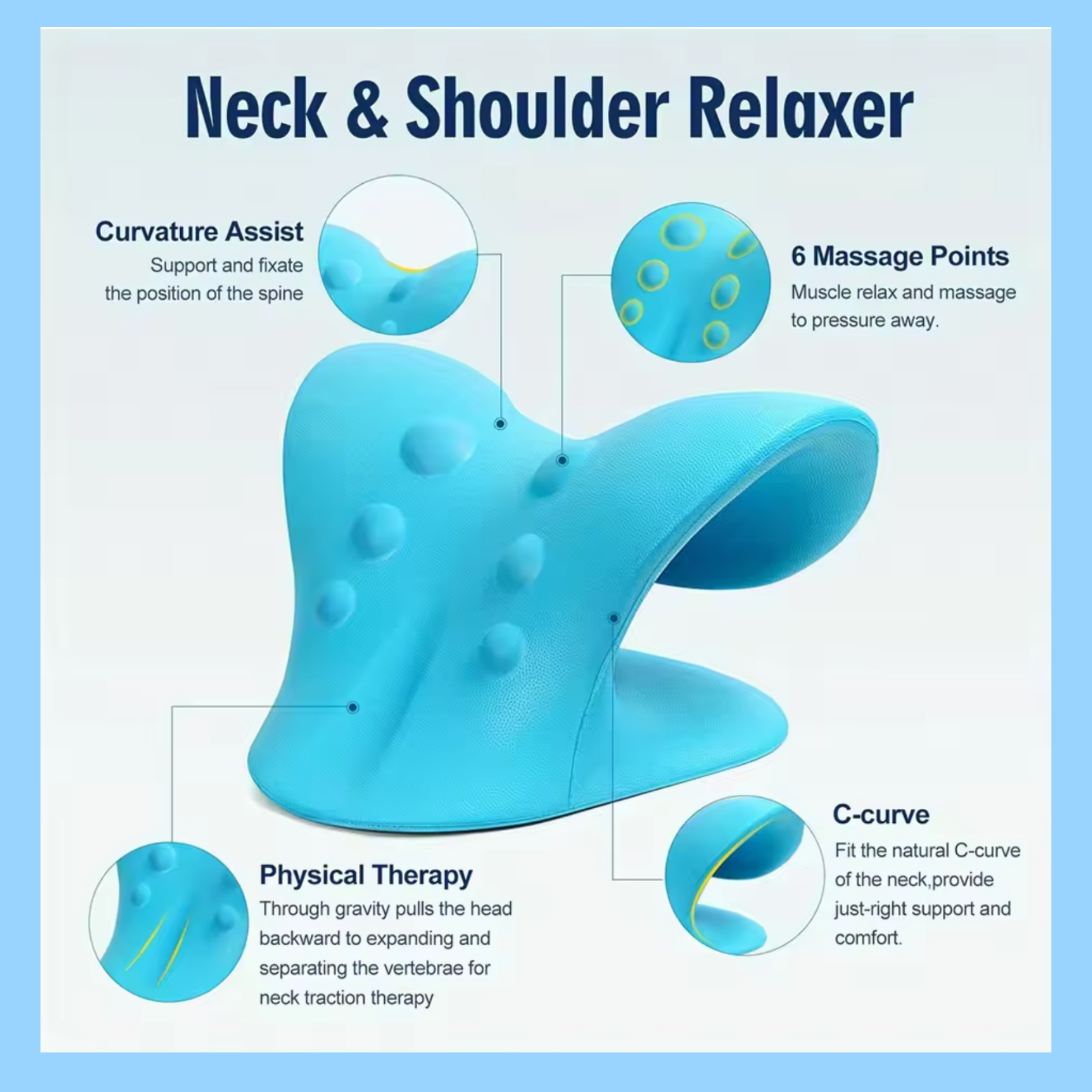 C-Shaped Cervical Pillow – Neck & Shoulder Relaxer