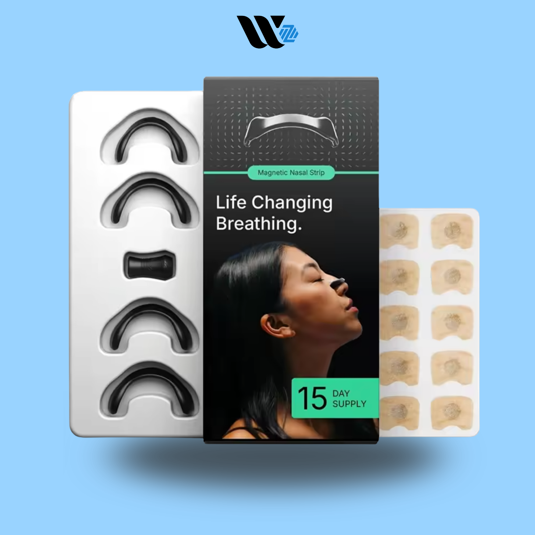 Magnetic Nasal Breathing Strips – Snoring Relief & Oxygen Booster Starter Kit