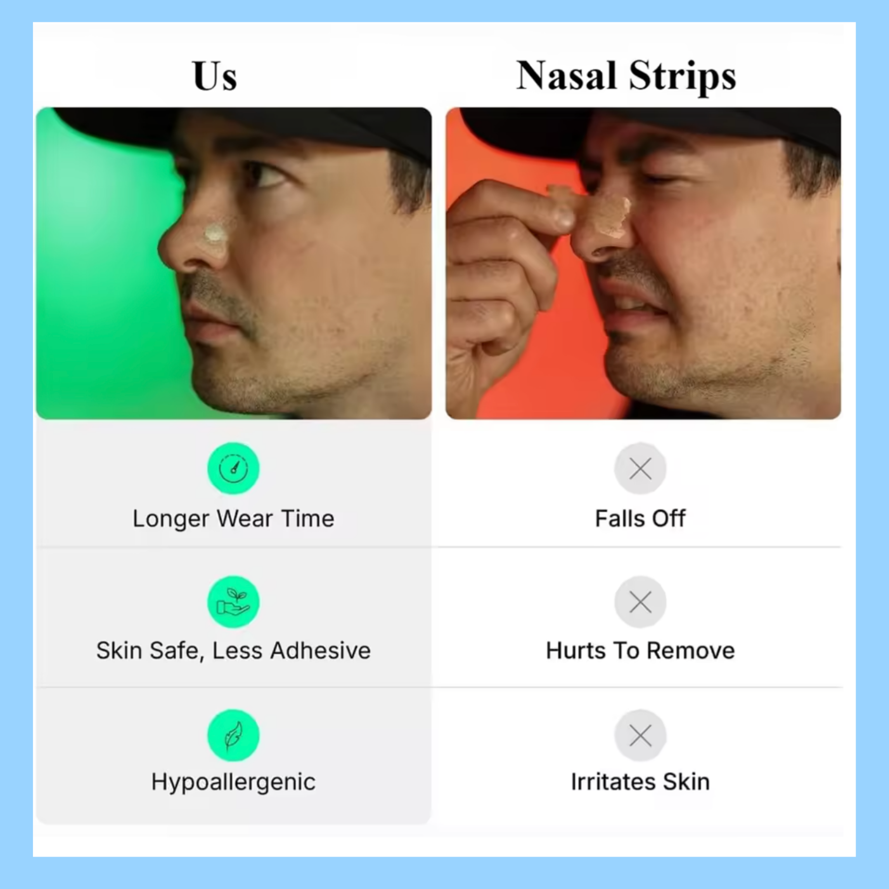 Magnetic Nasal Breathing Strips – Snoring Relief & Oxygen Booster Starter Kit
