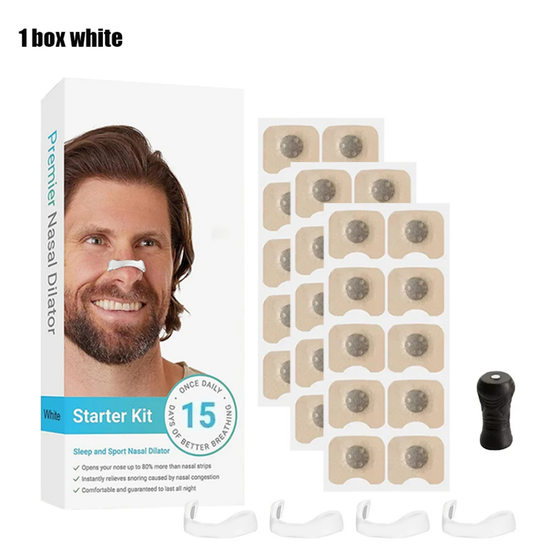 Magnetic Nasal Breathing Strips – Snoring Relief & Oxygen Booster Starter Kit