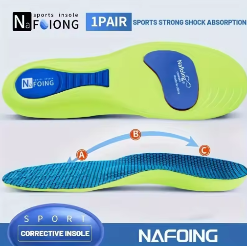 Sports Elastic Shock-Absorbent Running Insoles
