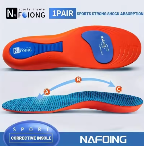Sports Elastic Shock-Absorbent Running Insoles