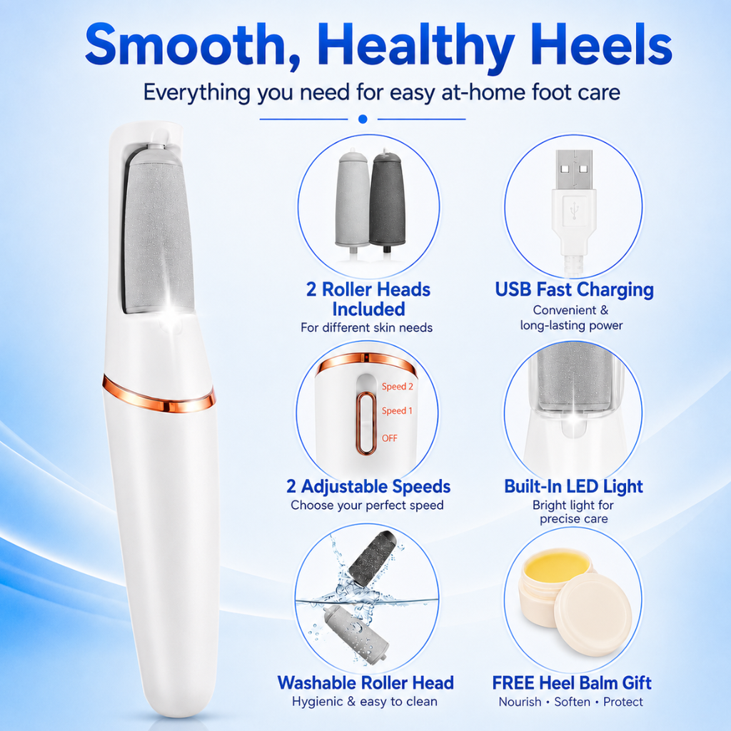 Wellzonez™ SmoothFeet Electric Callus Remover Kit