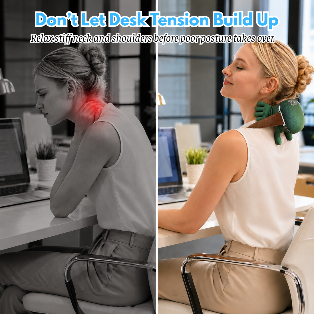 Wellzonez™ Portable 5-Finger Neck & Shoulder Massager