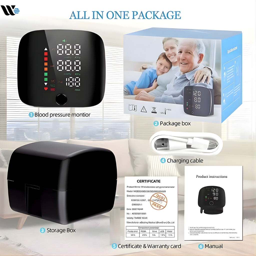 Wrist Smart Blood Pressure Monitor