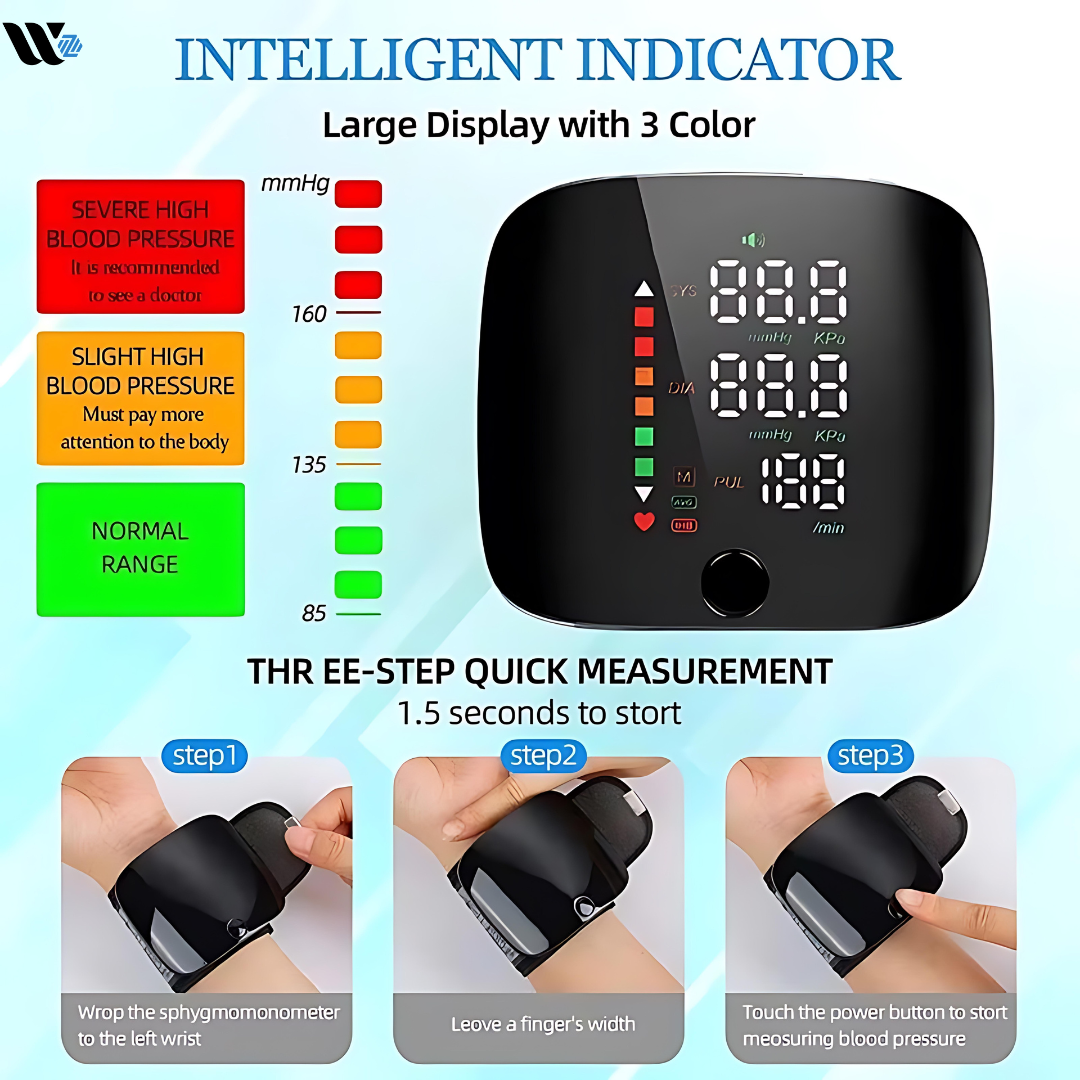Wrist Smart Blood Pressure Monitor