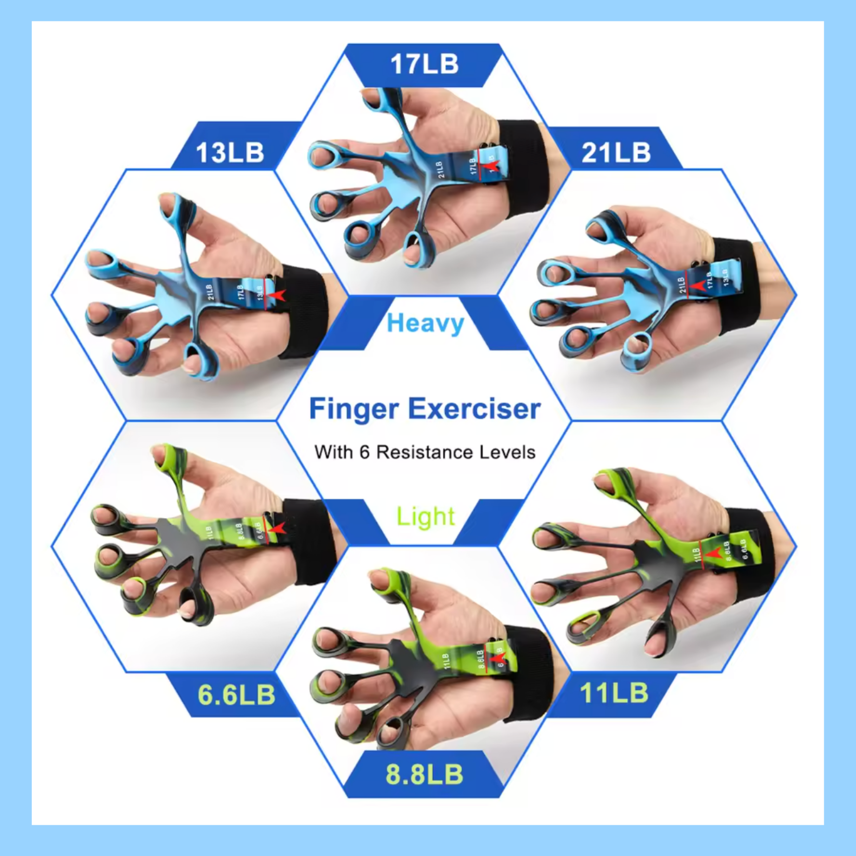 Finger Gripper & Exerciser – Hand Strengthener