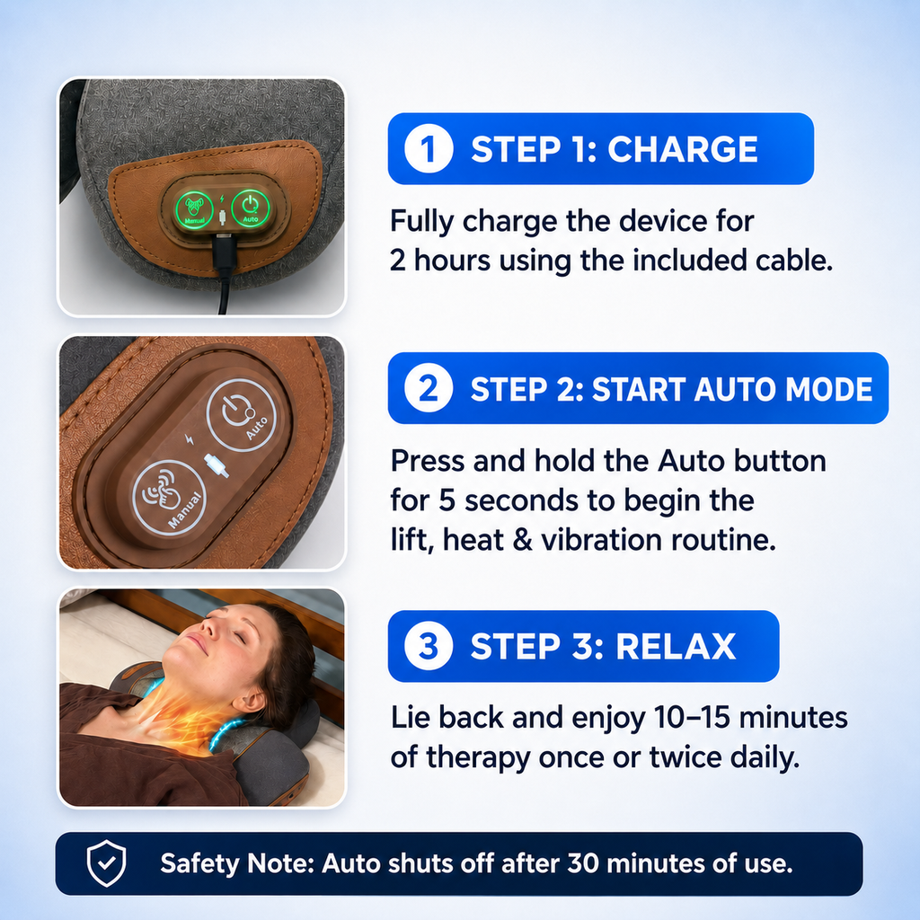 Wellzonez™ 26° Dynamic Lift Neck Therapy Pillow
